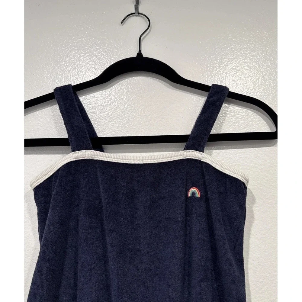 GAP Romper Girls Size Medium 8 French Terry Navy Blue Cover Up Rainbow Beach